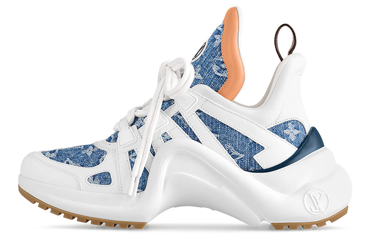 LOUIS VUITTON Archlight 1.0 Low-Top Casual Shoes Women's White Blue
