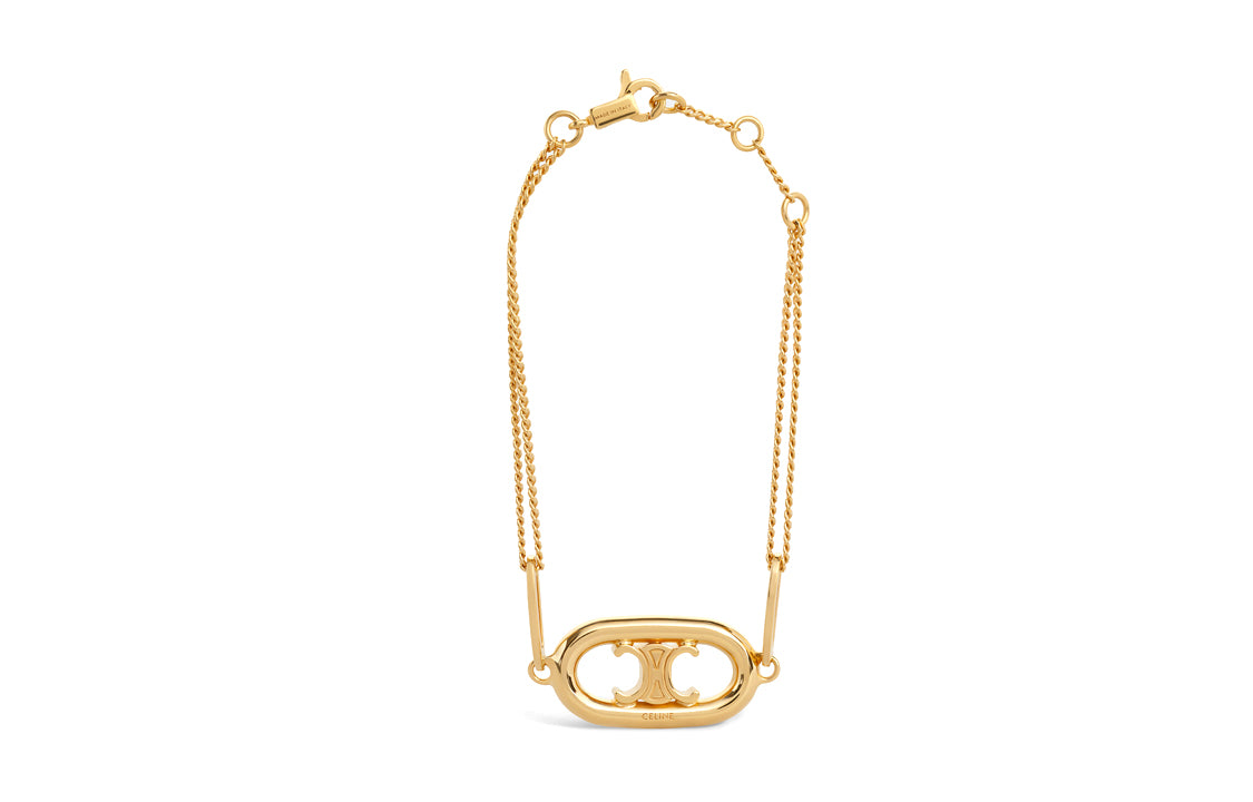 CELINE Triomphe Brass With Finish Bracelet