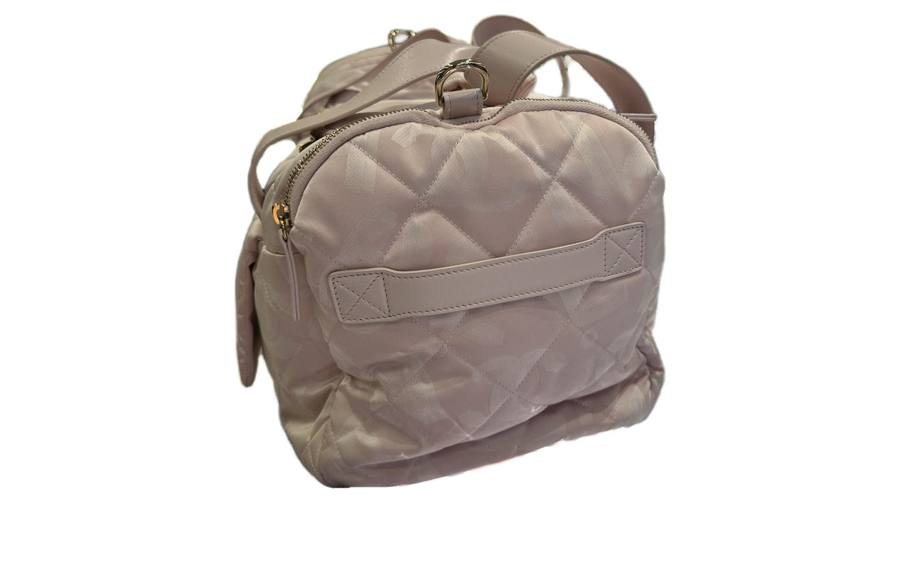 CHANEL Fabric Handbag Travel Bag Unisex