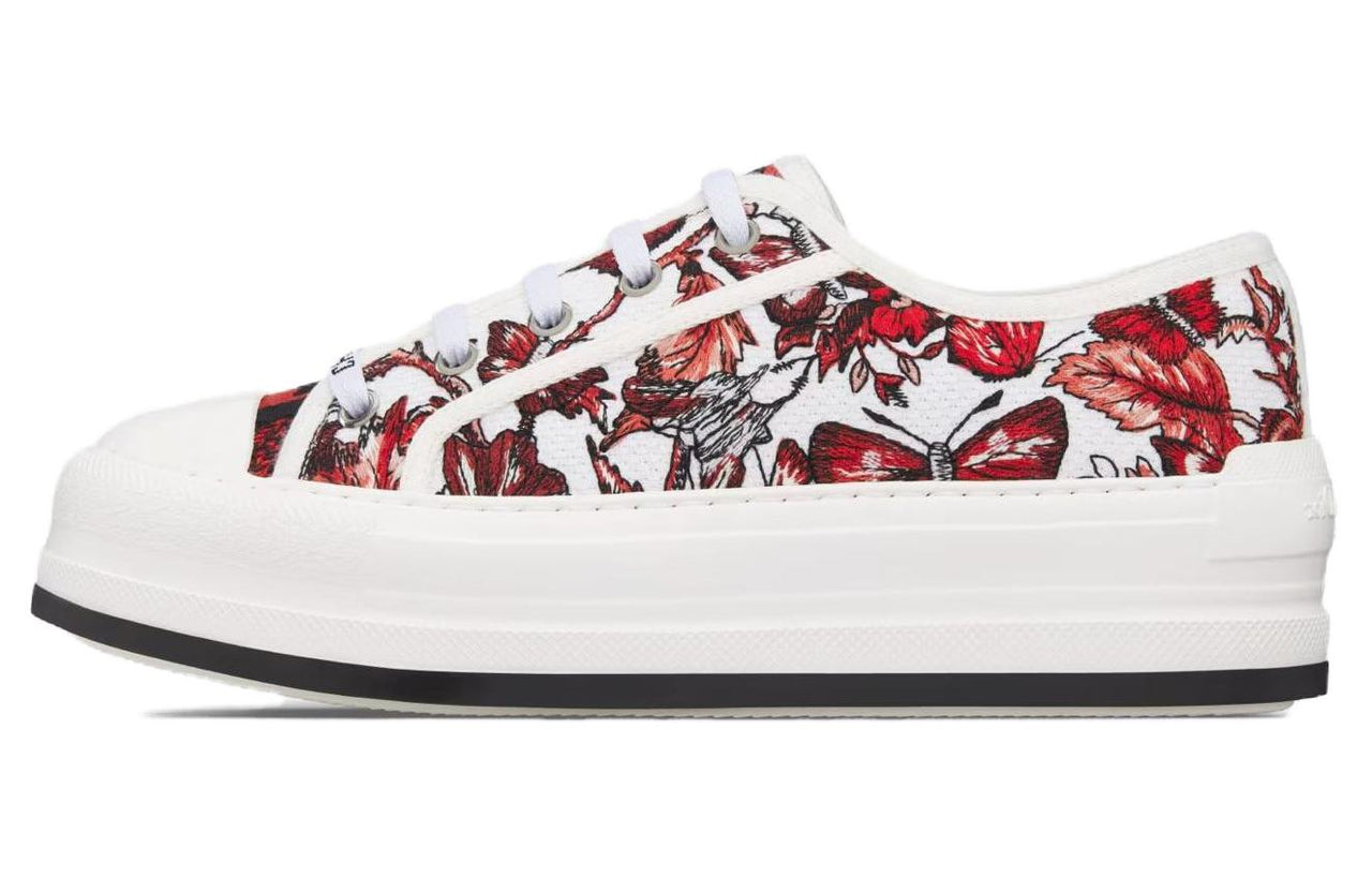 DIOR Walk'n'Dior Platform Shoes Low Top Skateboard Shoes Women's Red