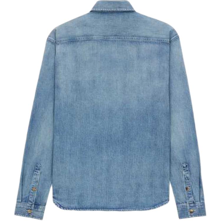 SAINT LAURENT Cassandre Button Up Denim Shirt