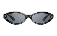 CHANEL Acetate Diamond Cat Eye Sunglasses Unisex Black