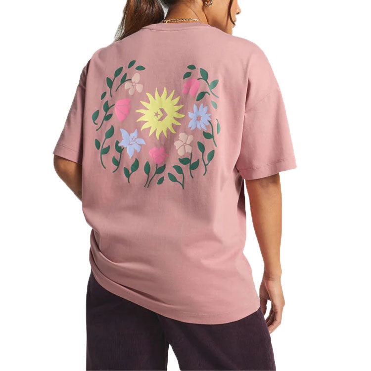 (WMNS) Converse Floral Graphic Crew Tee 'Pink' 10025213-A03