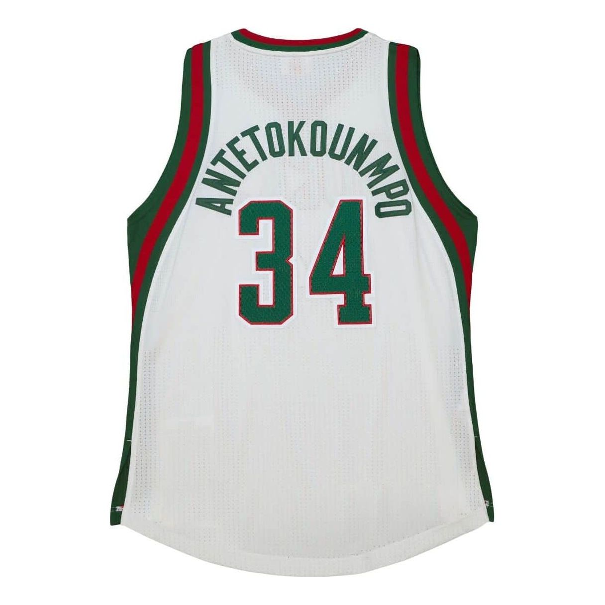 Mitchell & Ness x NBA Milwaukee Bucks Home 2013-14 Jersey 'Giannis Antetokounmpo 34' AJY45681-MBU13GANWHIT