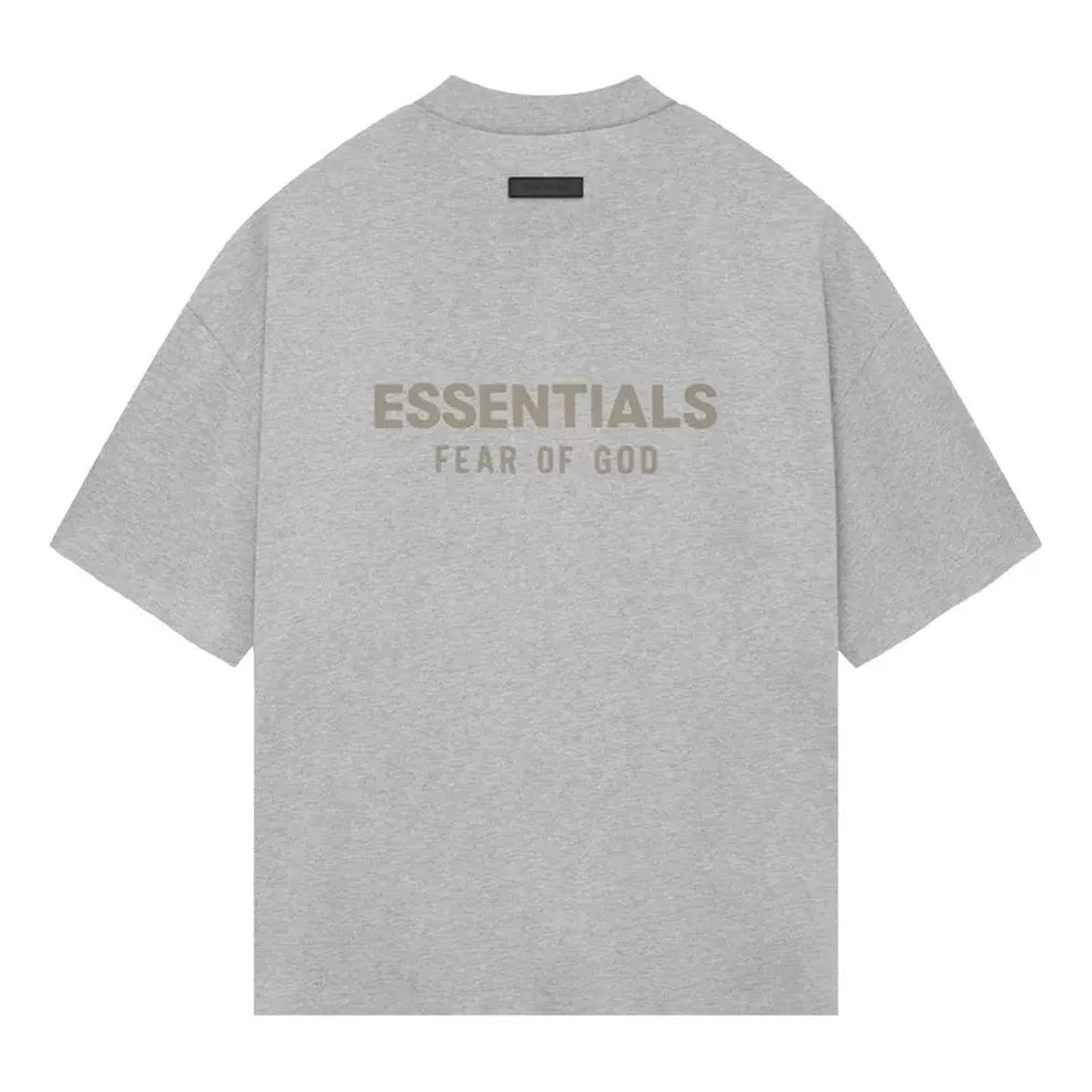 Fear of God Essentials SS24 V Neck T-Shirt 'Light Heather Grey' 125SP244216F