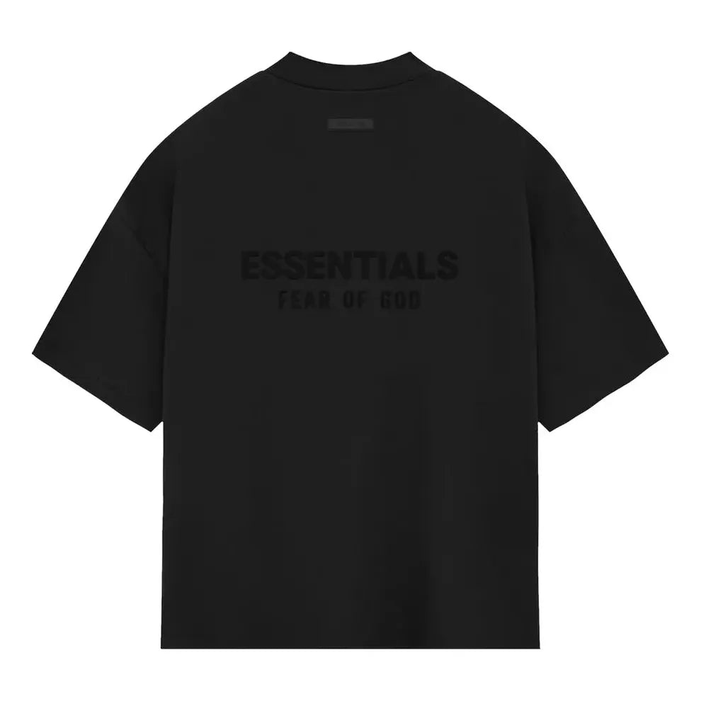Fear of God Essentials SS24 V Neck T-Shirt 'Jet Black' 125SP244214F
