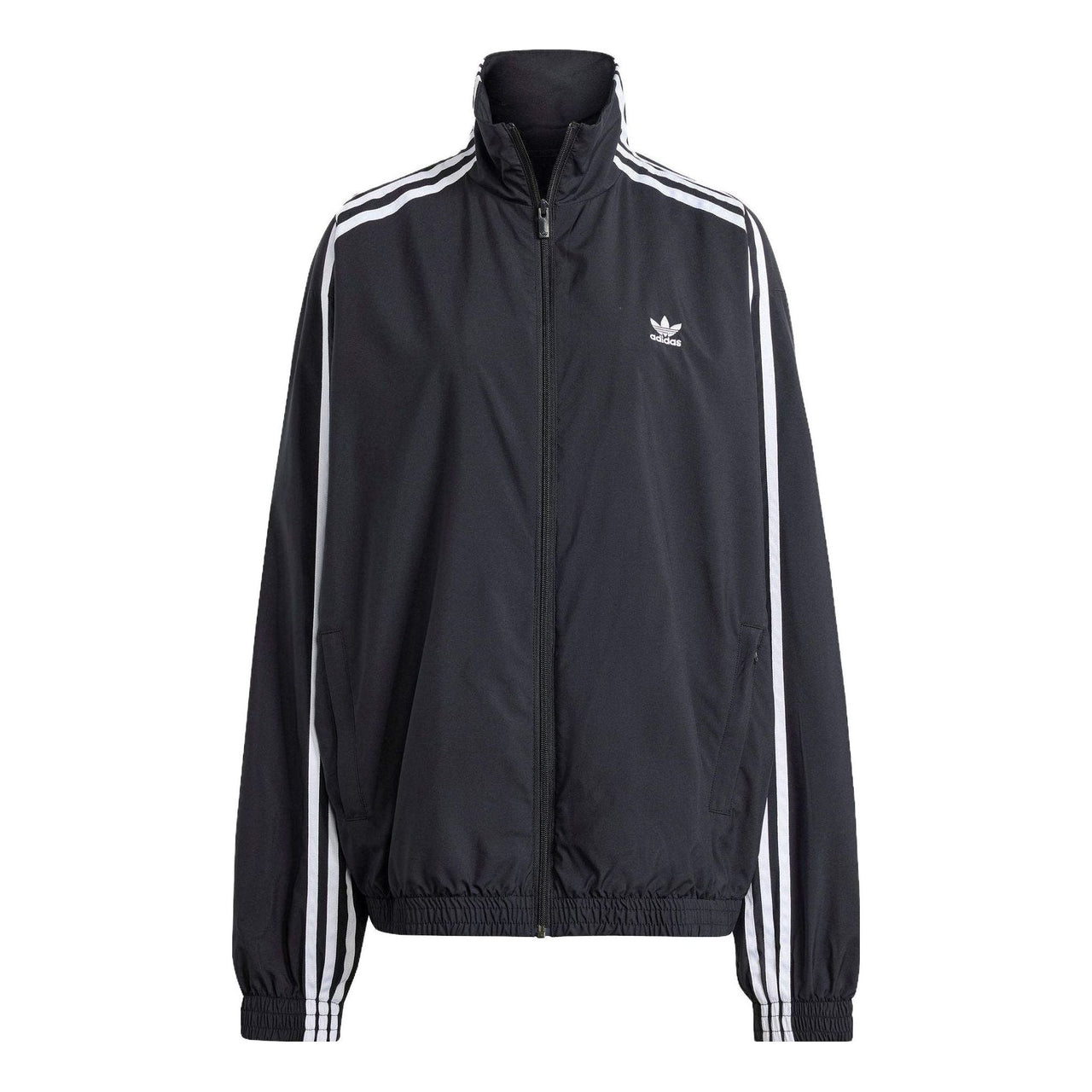 adidas Original Adilenium Oversize Track Top Asia Sizing 'Black Whtie' IV9339