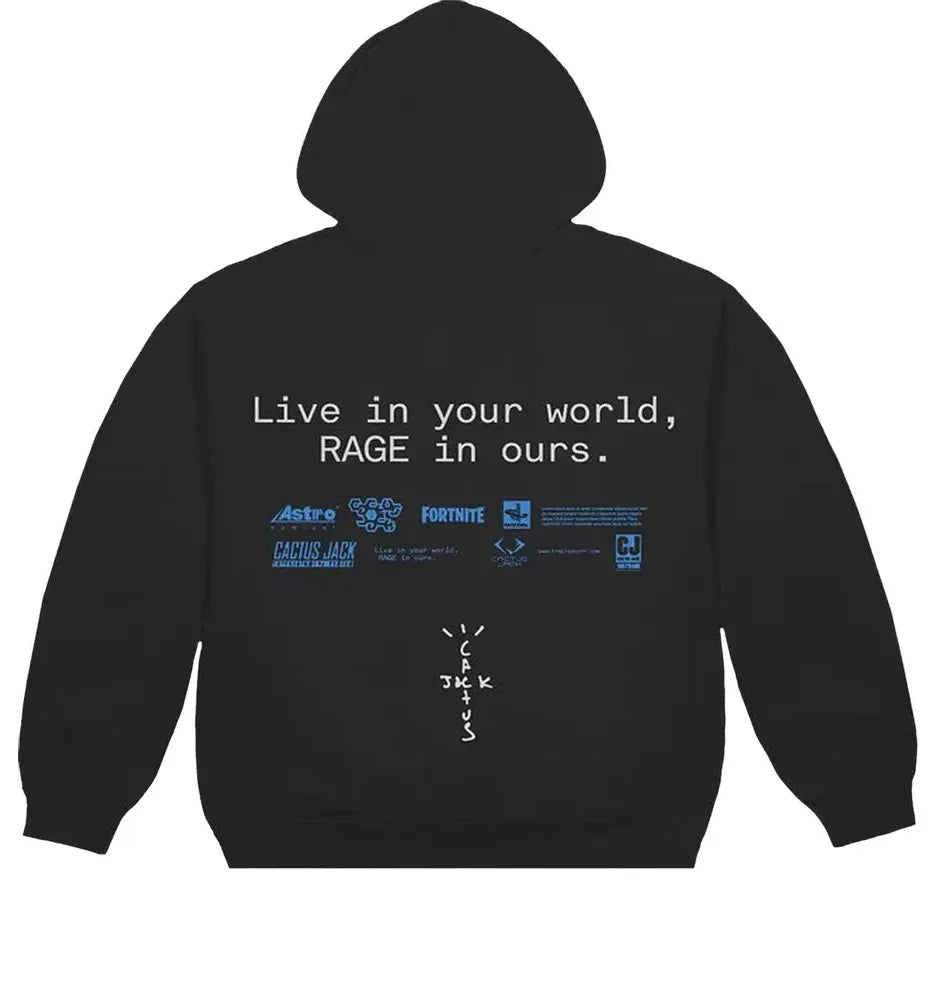 Travis Scott Cactus Jack x PlayStation World Hoodie 'Black' CJFN-HS46