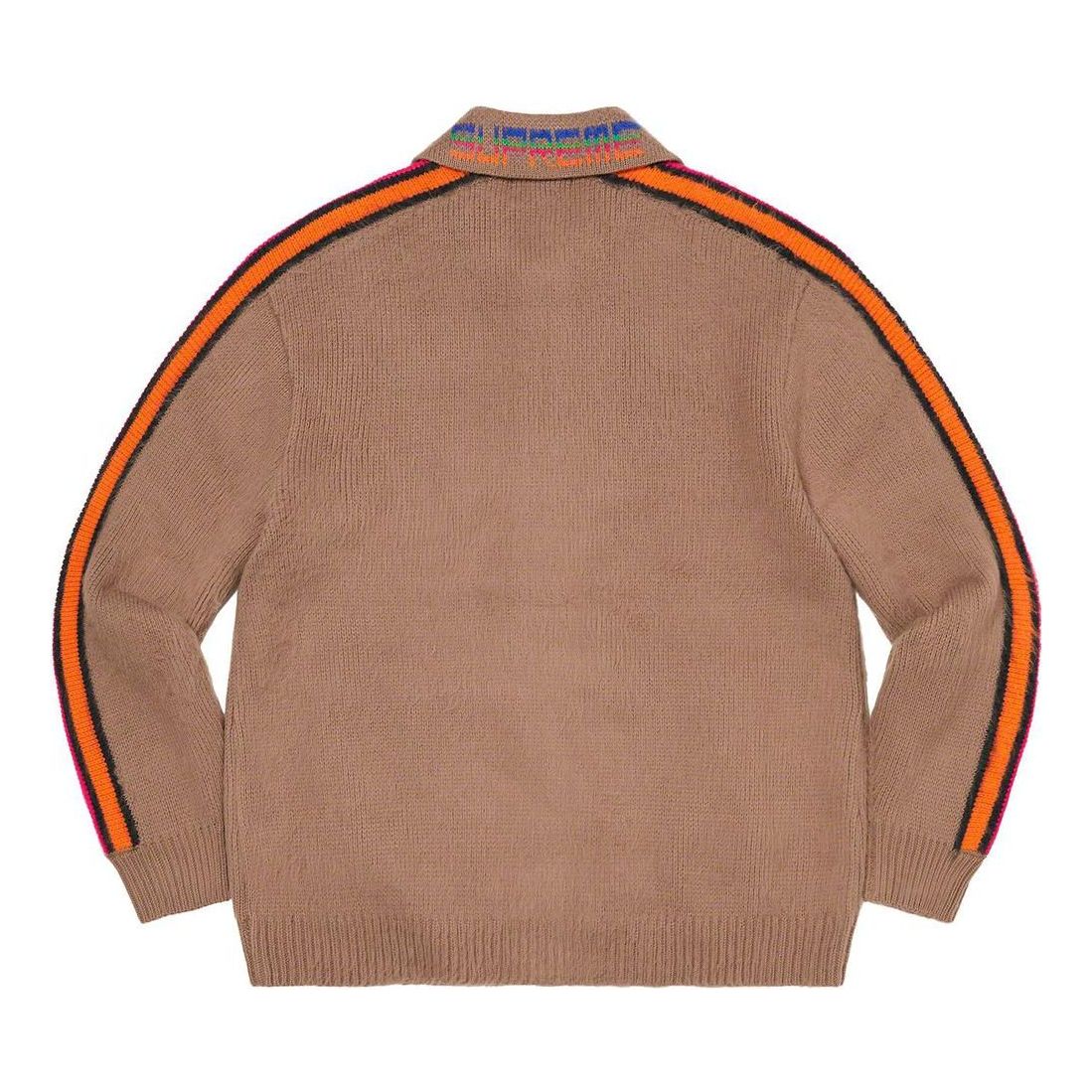Supreme Sleeve Stripe Zip Up Sweater 'Brown Blue Green Red' SUP-SS23-189