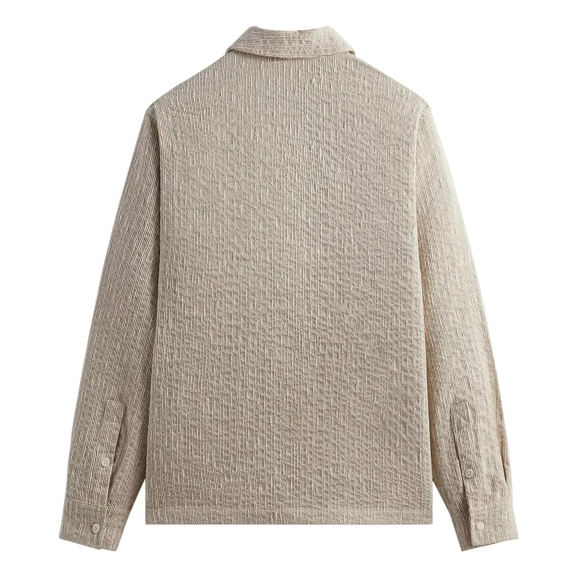 KITH SS24 Slub Boucle Boxy Collared Overshirt 'Canvas' KHM031816-210