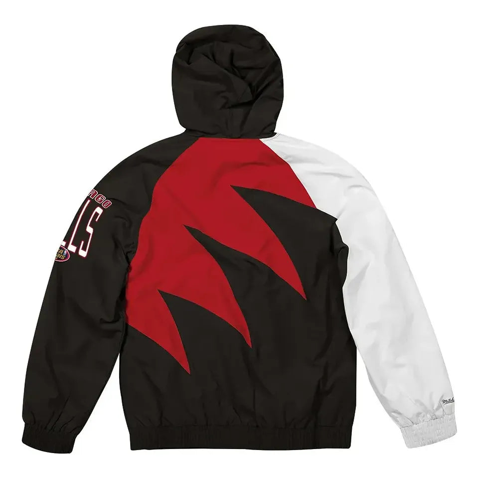 Mitchell & Ness Shark Tooth Chicago Bulls Jacket 'Black Red' BA57PH-CBU-K-FLR