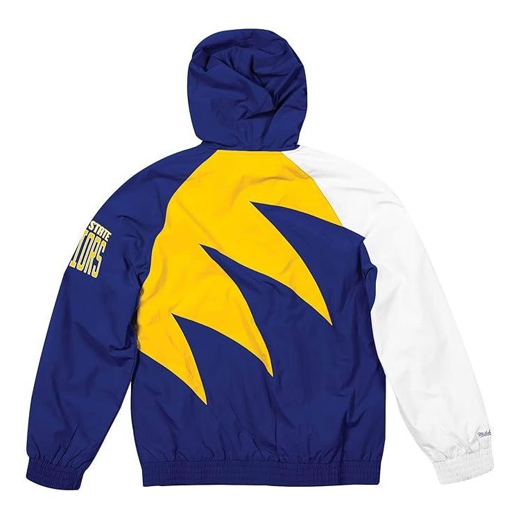 Mitchell & Ness Shark Tooth Hooded Jacket 'Golden State Warriors' BA57PH-GSW-B-K1K