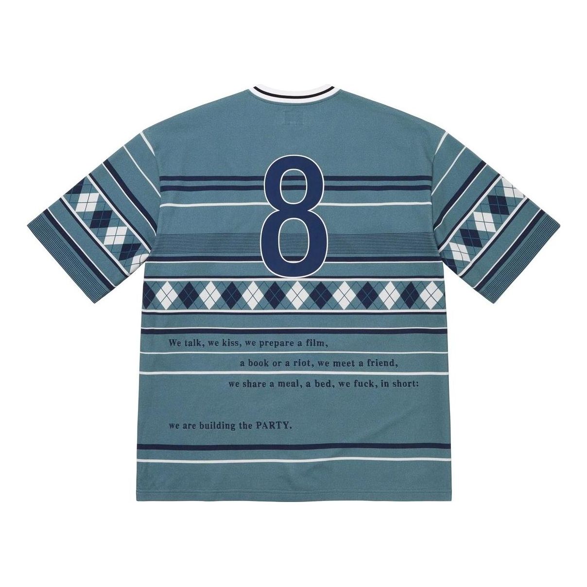 Supreme x Bernadette Corporation Pique Soccer Top 'Blue White Black' SUP-SS23-231