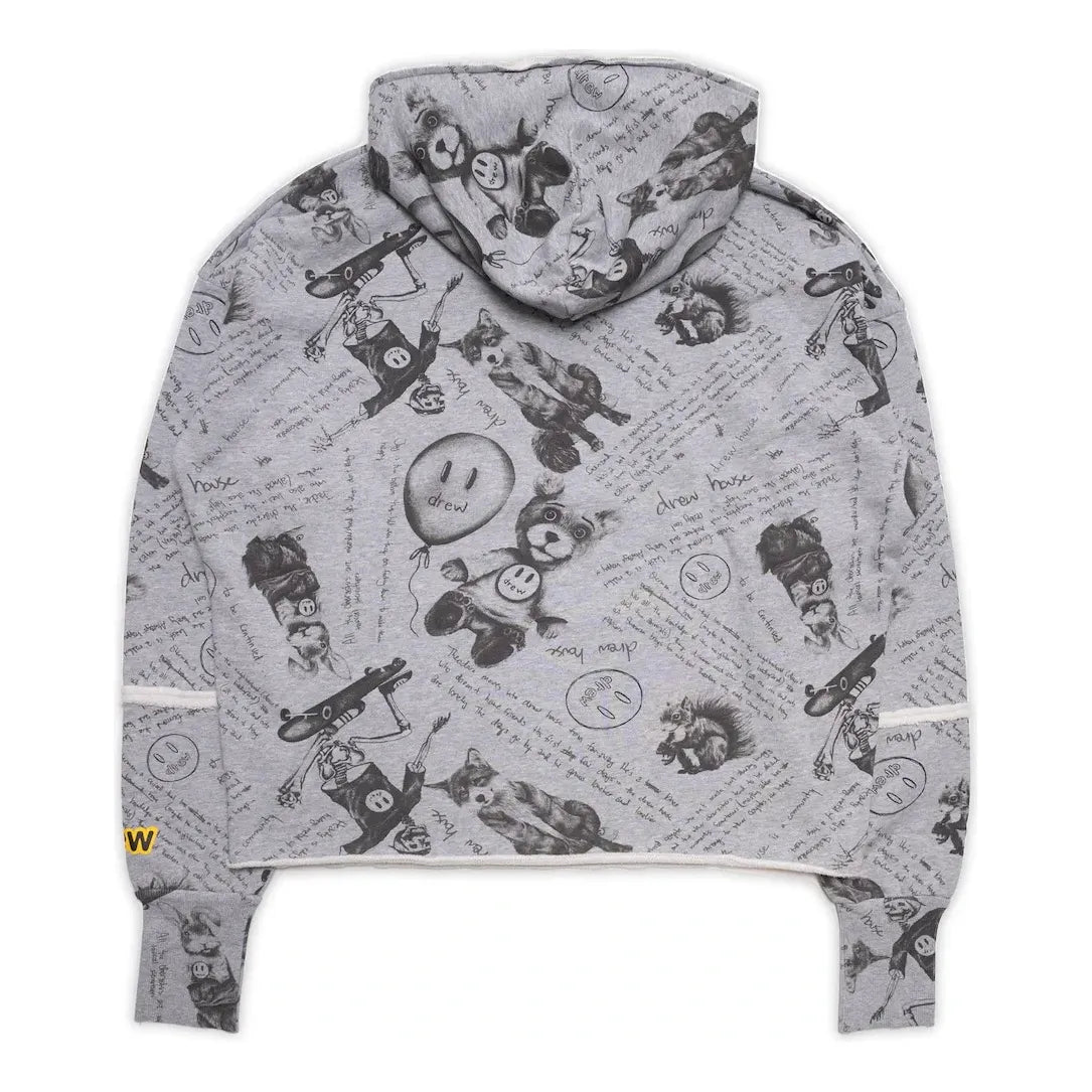 Drew House Secret Deconstructed Hoodie 'Idears heather Grey' DR-FW21-107