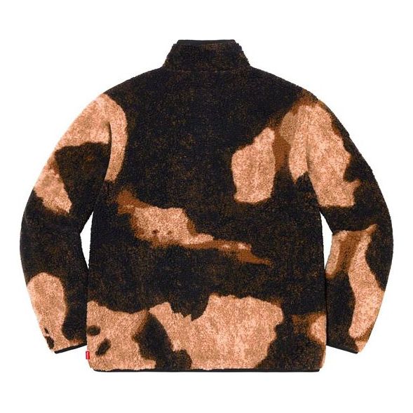 Supreme x The North Face Bleached Denim Print Fleece Jacket 'Beige Black' SUP-FW21-365