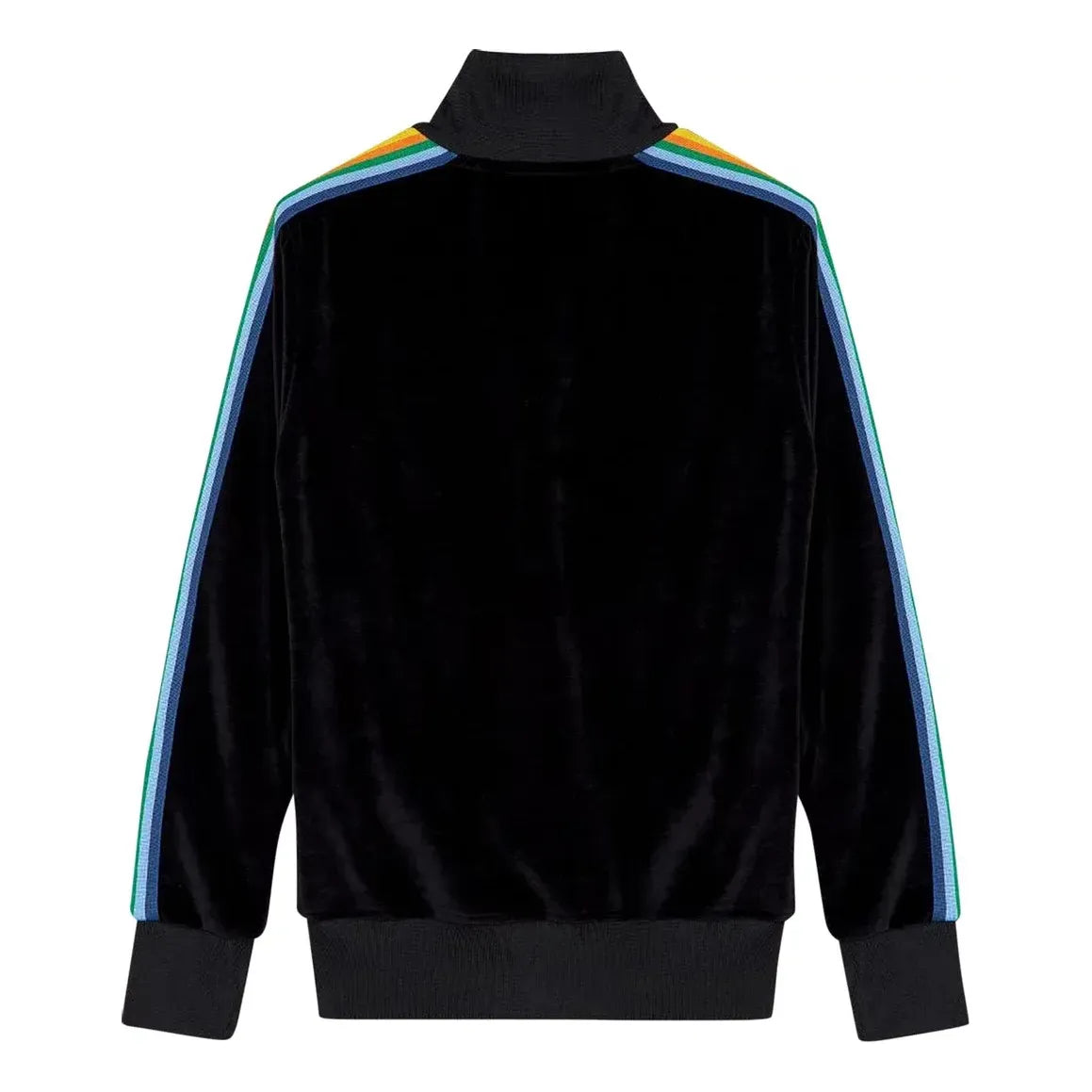 Palm Angels FW21 Rainbow Chenille Track Jacket 'Black' PMBD001F21FAB0081001