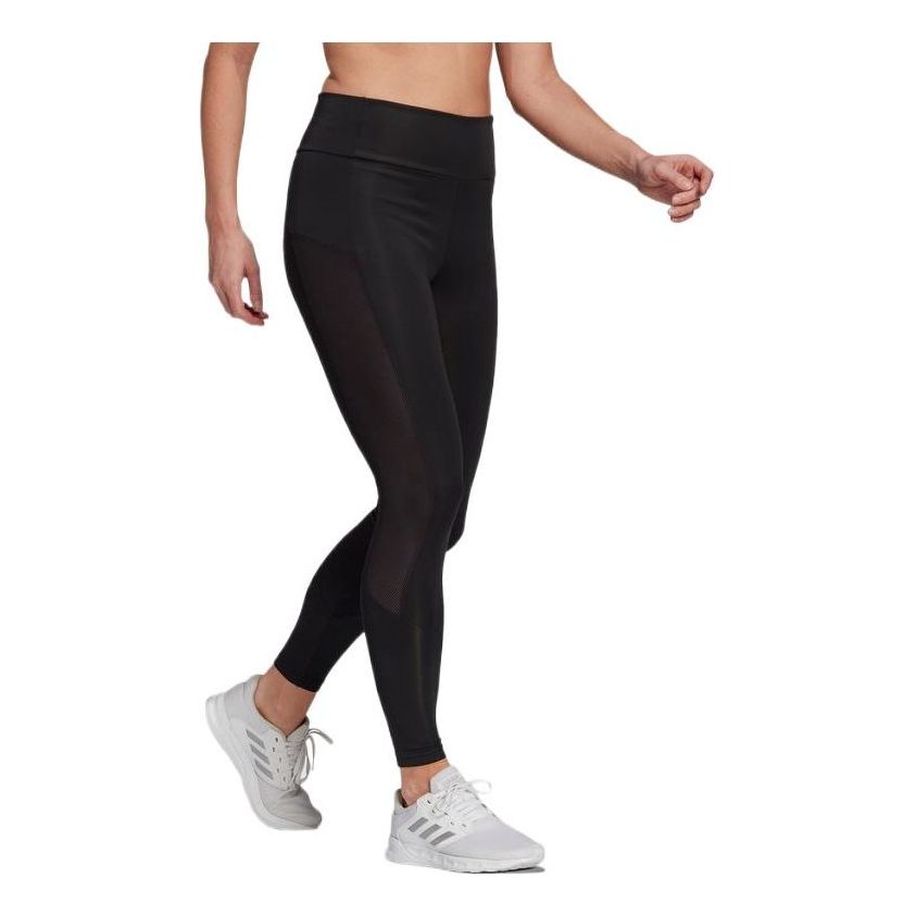 (WMNS) adidas Designed To Move Big Logo Sport Leggings Asia Sizing 'Black' GL4028