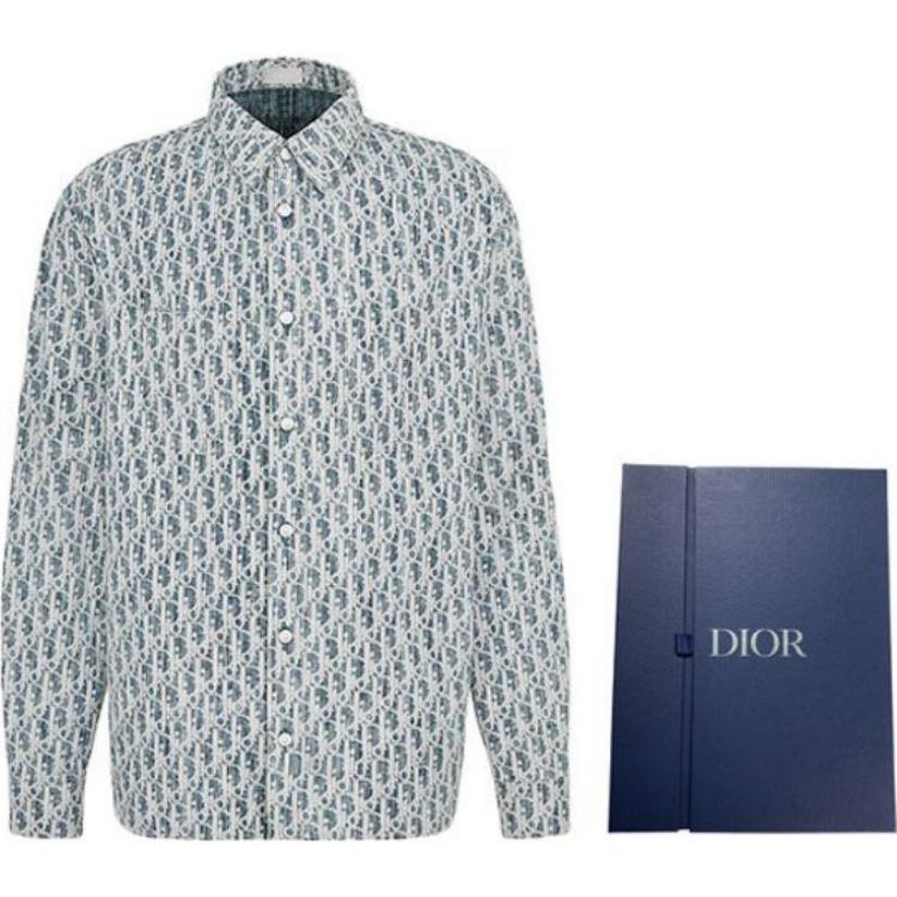 DIOR Quarterly New Products Shirts Men Blue