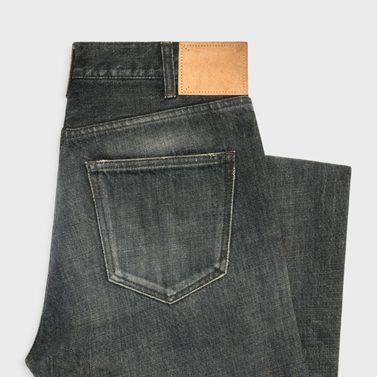 CELINE Lou Jeans In Black Ice Rinse Denim