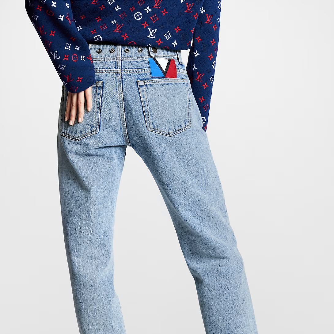 LOUIS VUITTON Bleached Denim Jeans