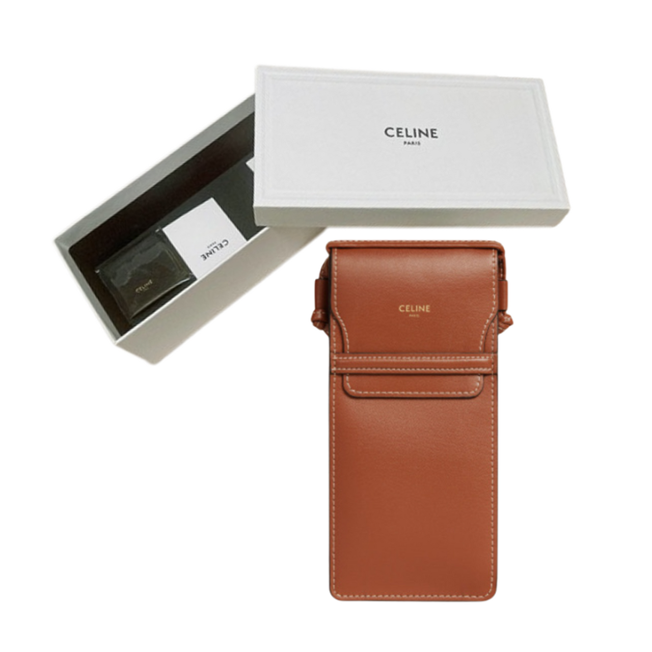 CELINE Plate Frame Square Sunglasses Women's Light Pink Red