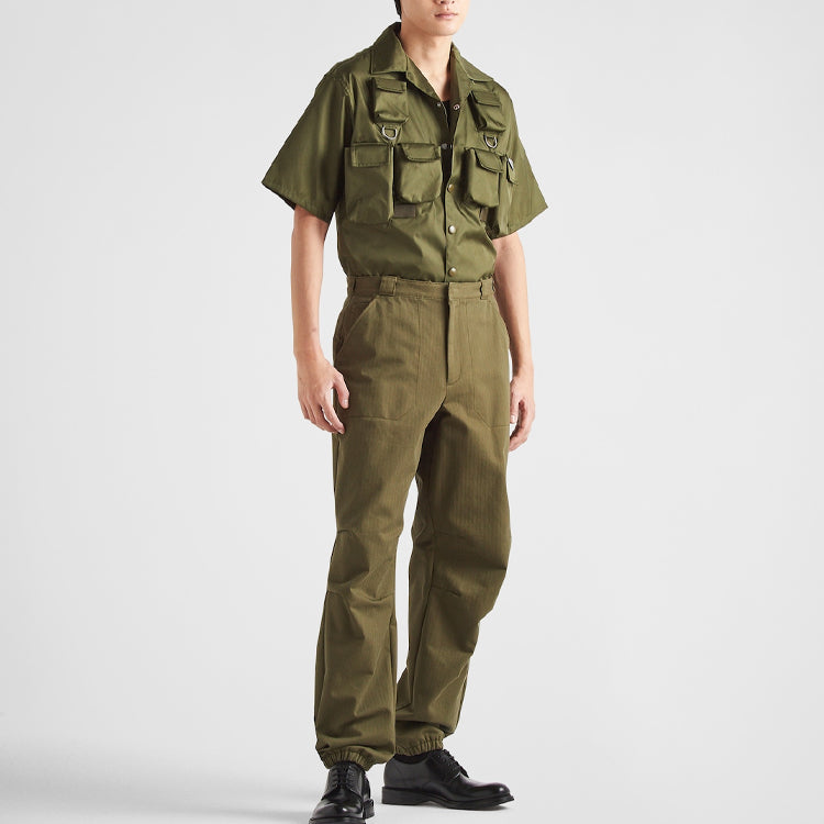 PRADA SS24 Shirt Men's Dark Olive Green