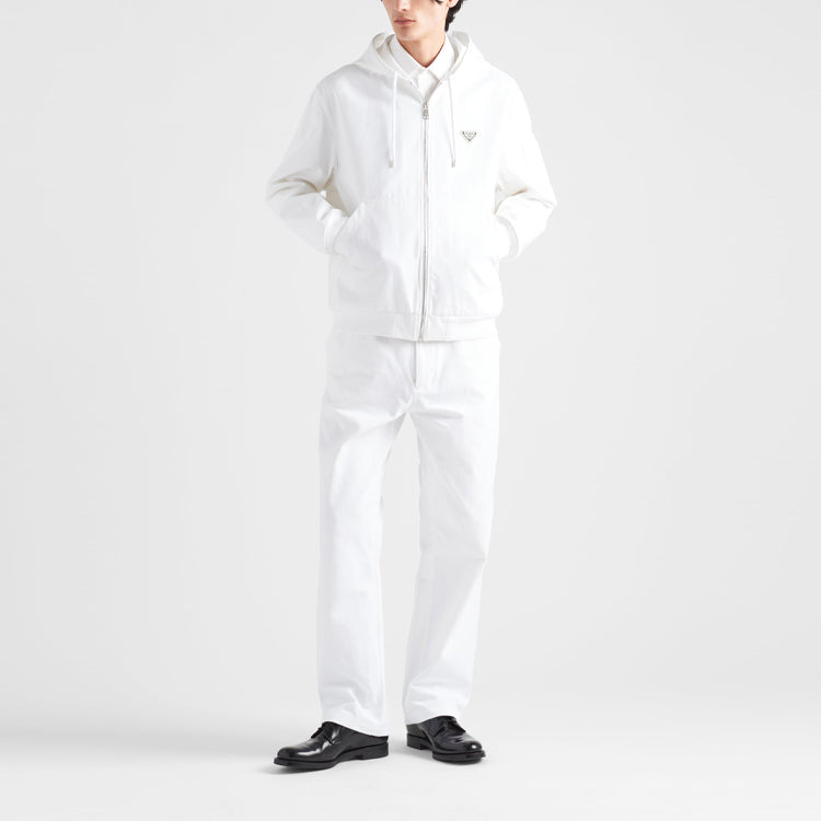 PRADA Triangle-logo Zip-up Hoodie