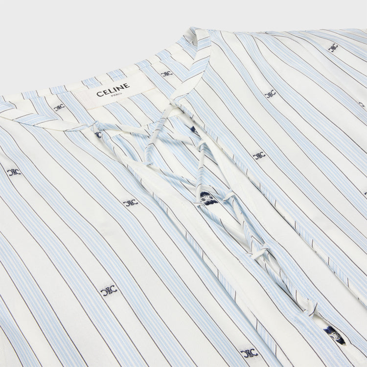 CELINE Romy Blouse In Striped Silk