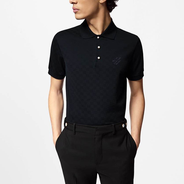 LOUIS VUITTON Damier Cotton Pique Polo