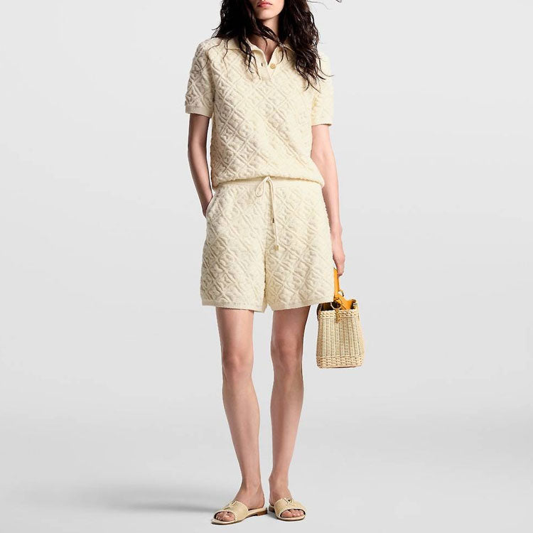 LOUIS VUITTON Monogram Toweling Polo Top