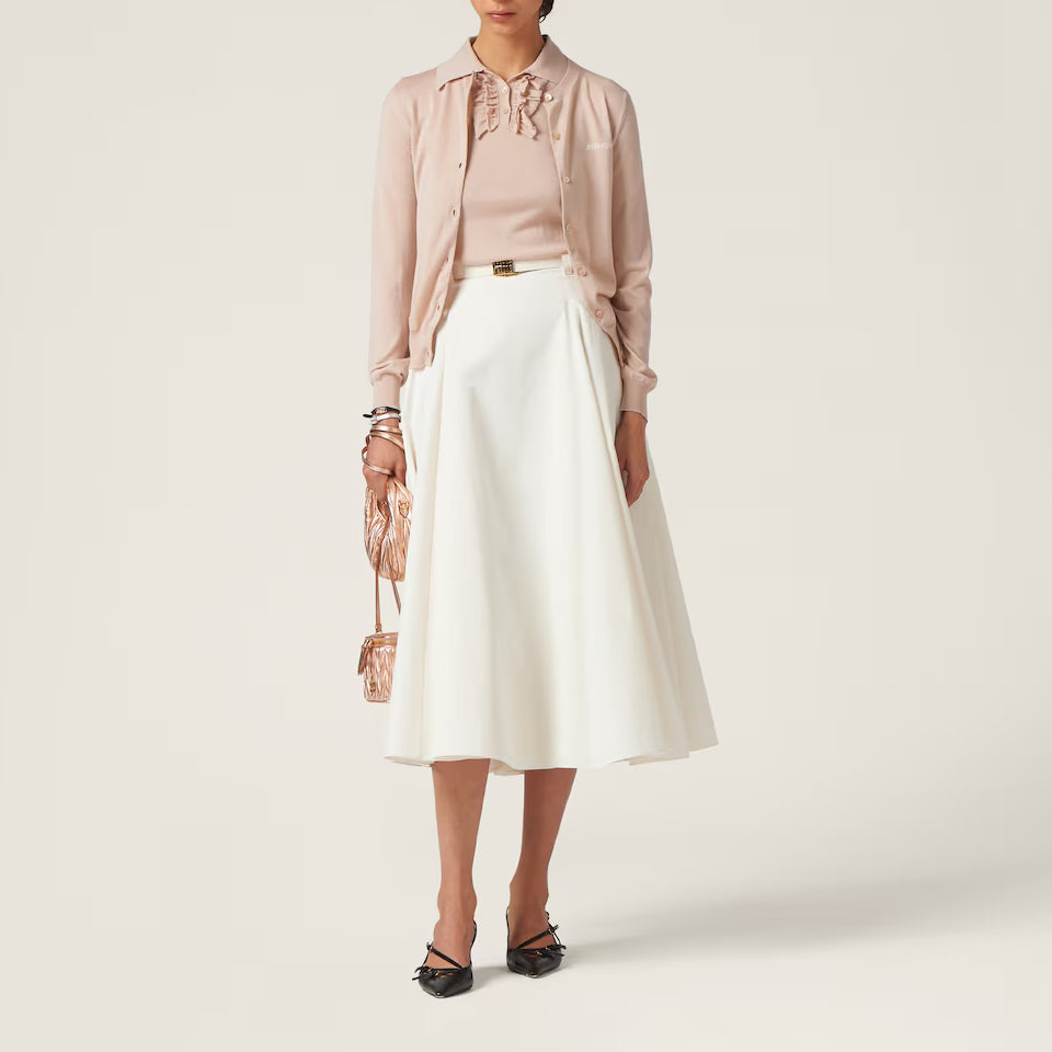 MIU MIU SS24 Cashmere Sweater Women's Snow White