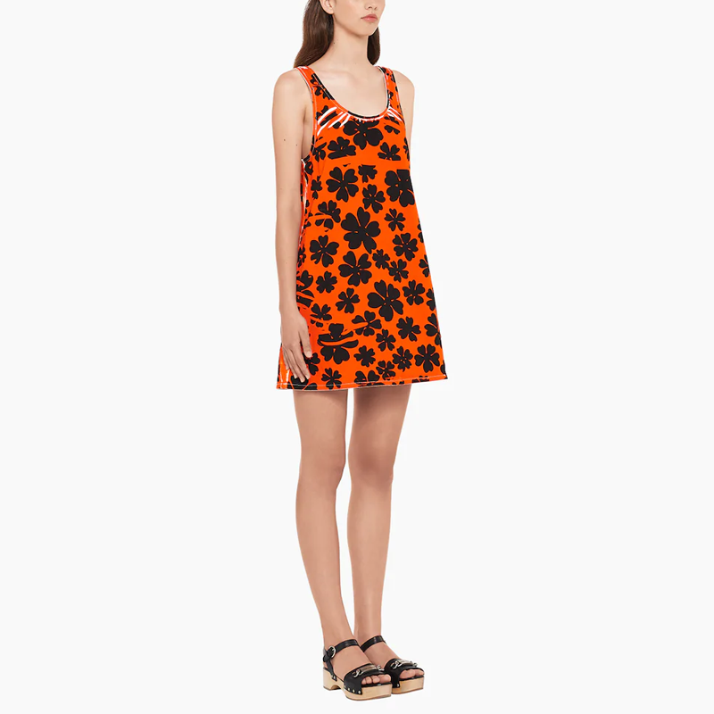 MIU MIU SS22 Sleeveless Dress Women's Orange