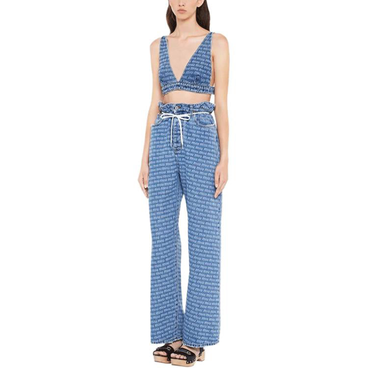 MIU MIU SS22 Camisole Women's Blue