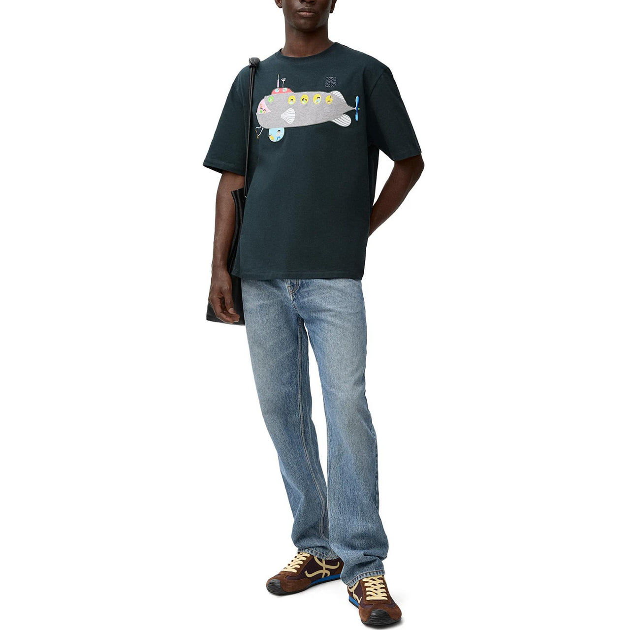 LOEWE x Suna Fujita SS25 T Shirt Men's Dark Green