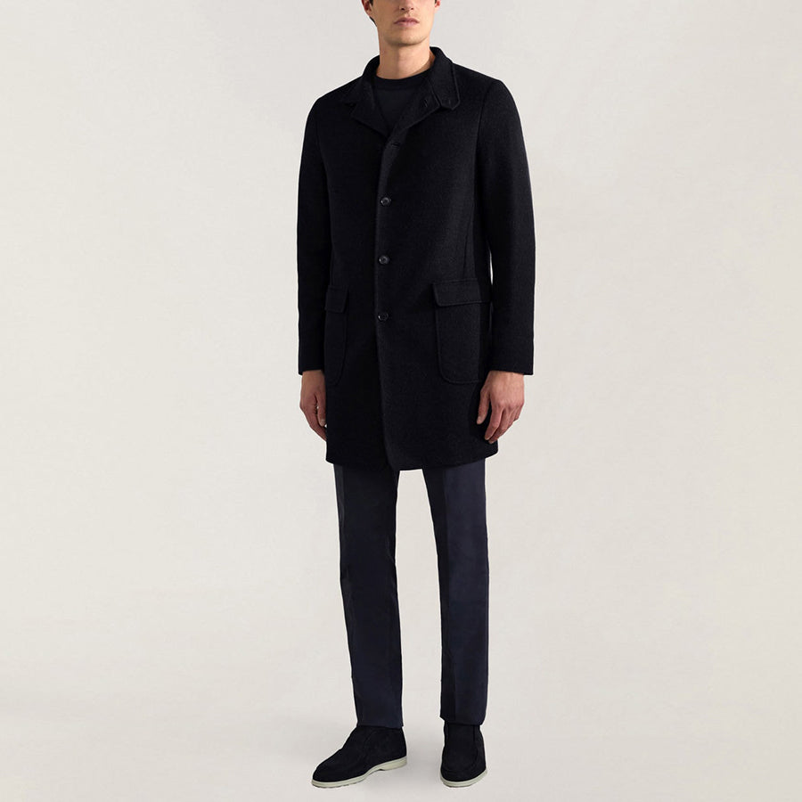 Loro Piana Coats Men Black