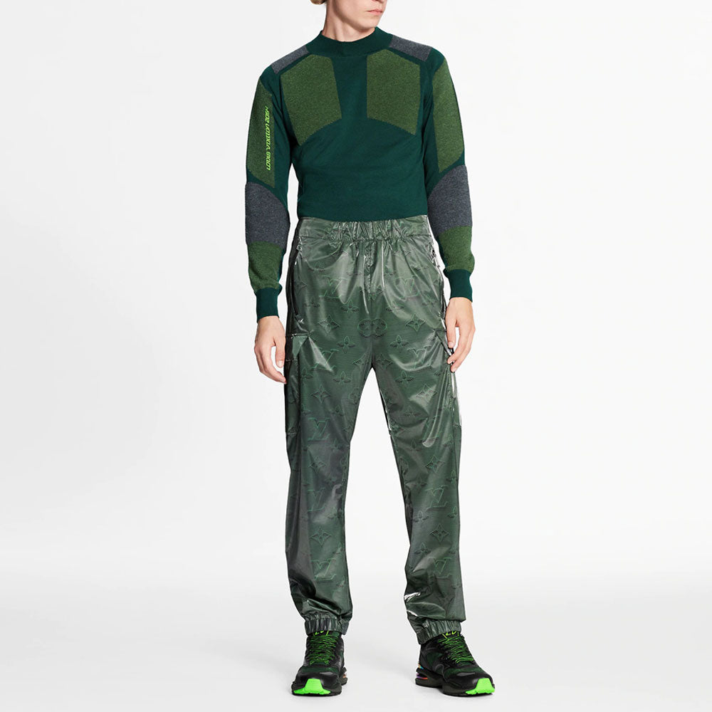 LOUIS VUITTON Knitted Sweatpants Men's Green