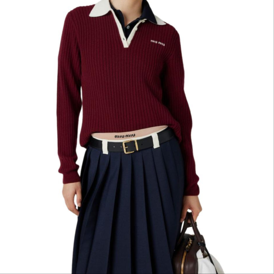 MIU MIU Cashmere Polo Shirt