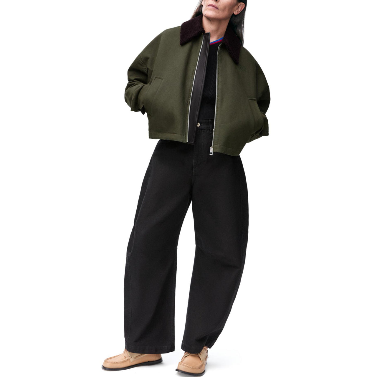LOEWE Barrel Trousers 'Black'