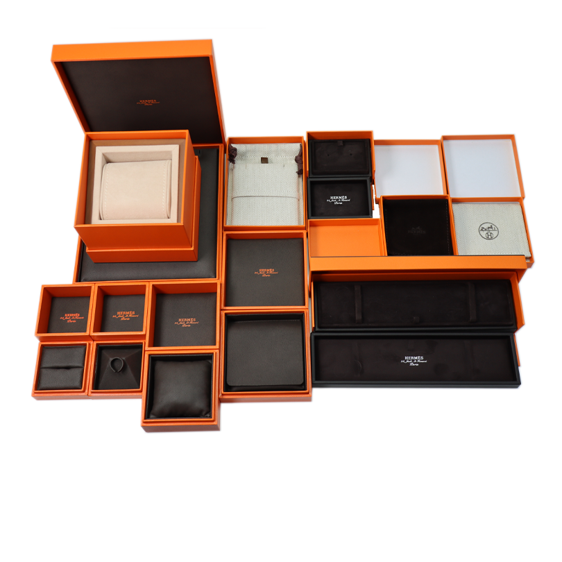 HERMES Palladium Plated Rings Women's Black