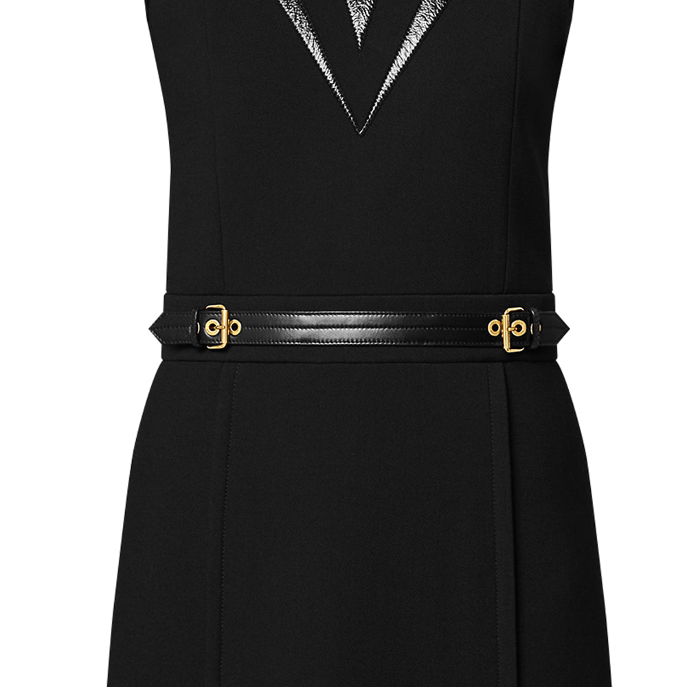 LOUIS VUITTON Belt Detail Fitted Dress