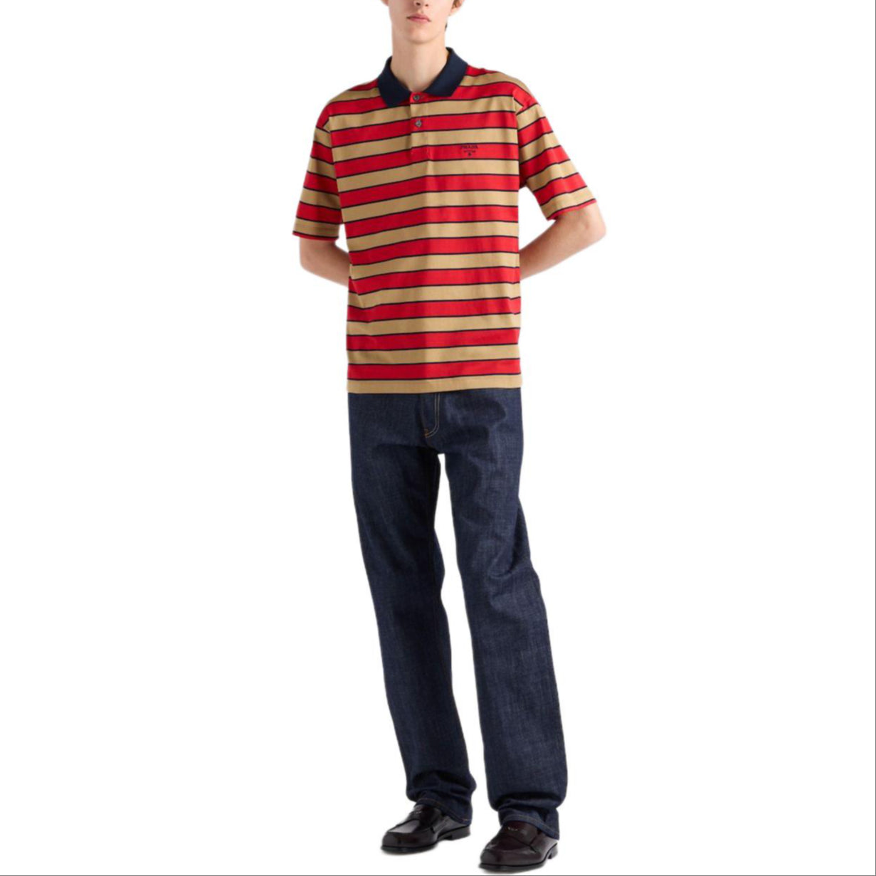 PRADA SS25 Polo Shirt Men's Red