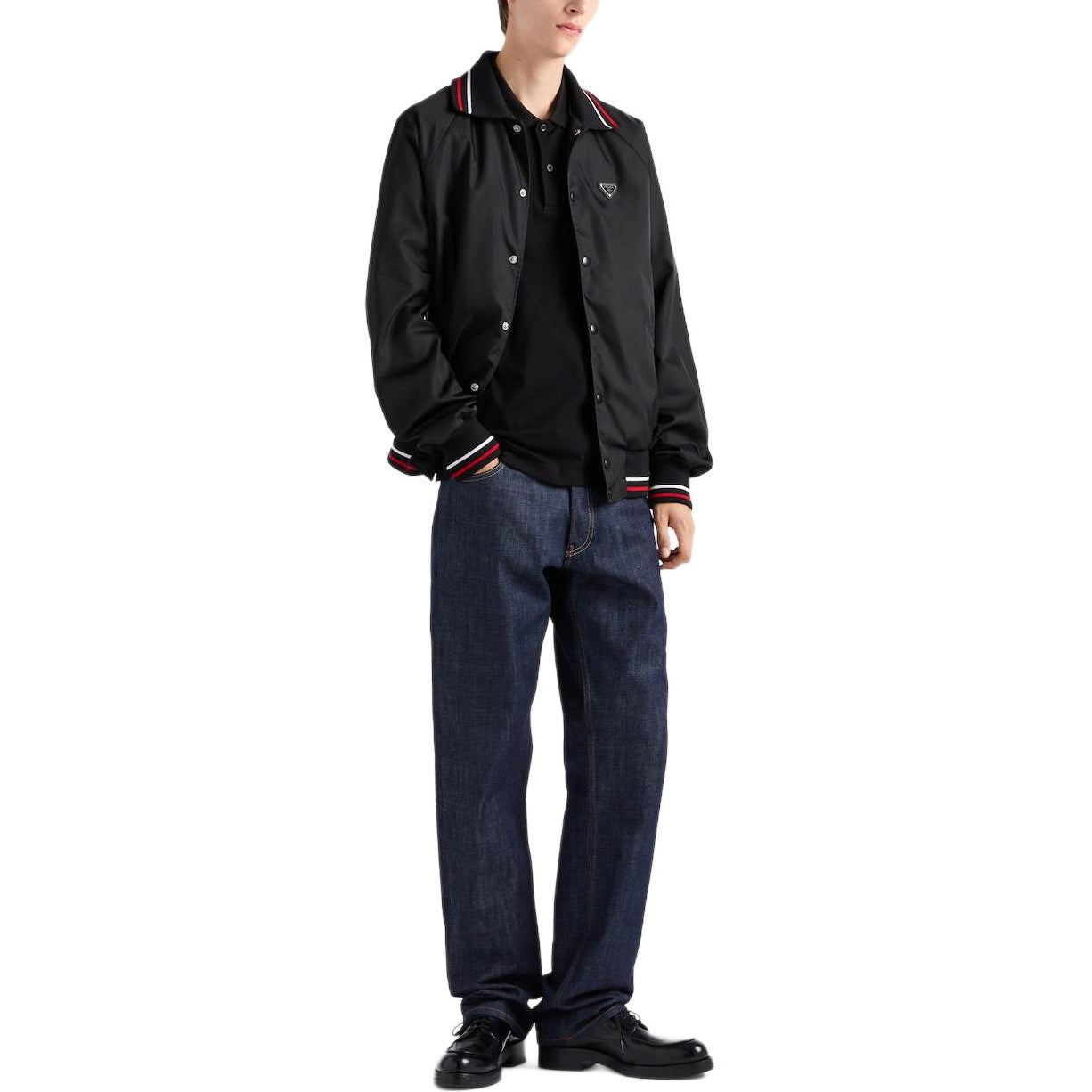 PRADA SS25 Polo Shirt Men's Black