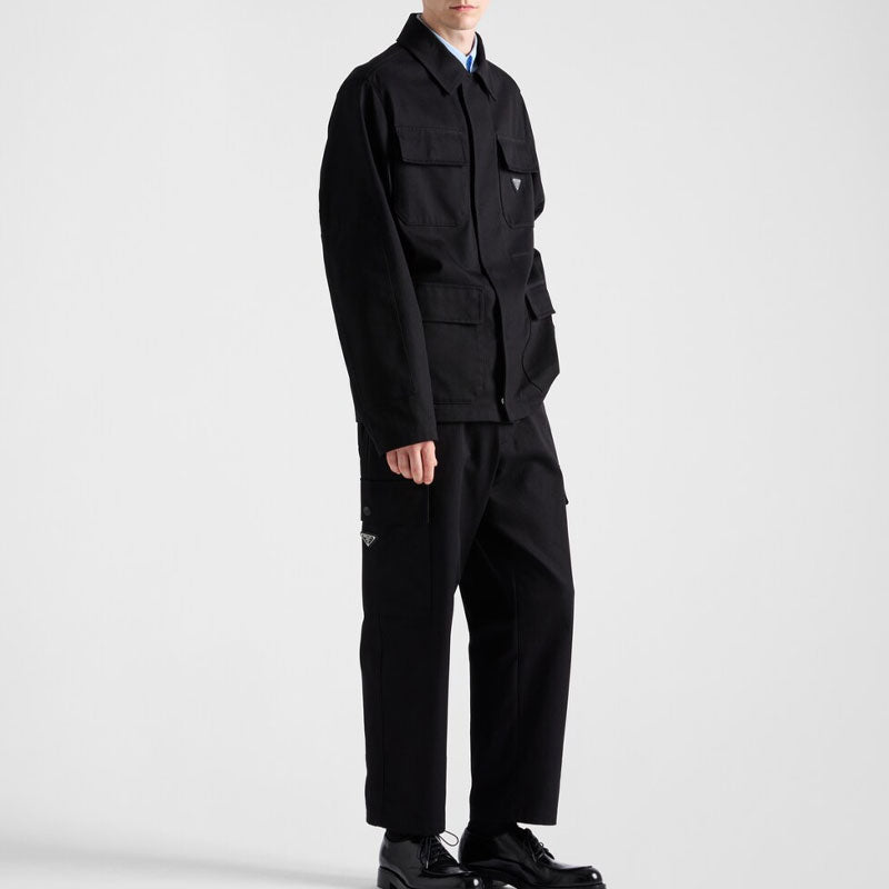 PRADA Triangle Logo Straight Hem Jacket