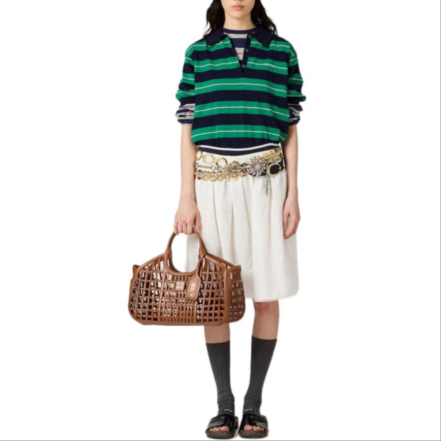 MIU MIU Polo Shirt Women's Blue Green