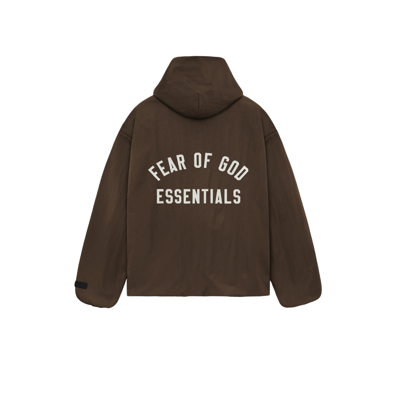 Fear of God Essentials SS25 Nylon Hooded Coach Jacket 'Brown' 202HO246375F