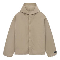 Fear of God Essentials SS25 Nylon Hooded Coach Jacket 'Dessert Sand' 202HO246377F