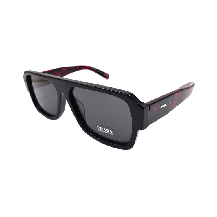 PRADA Sunglasses Men Black/Black Red Legs