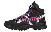 LOUIS VUITTON Millenium Ankle Boot Black Pink