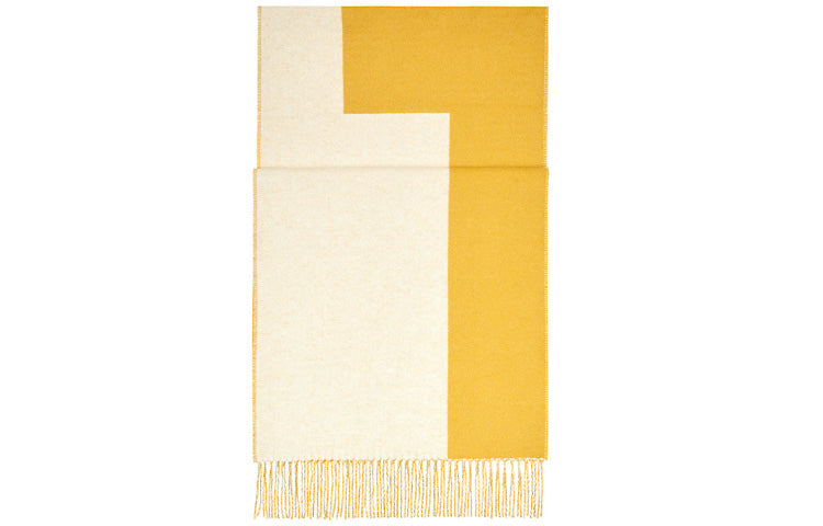 HERMES Scarves Unisex Yellow