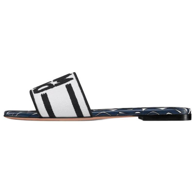 DIOR Dway Slide Slippers Women's White